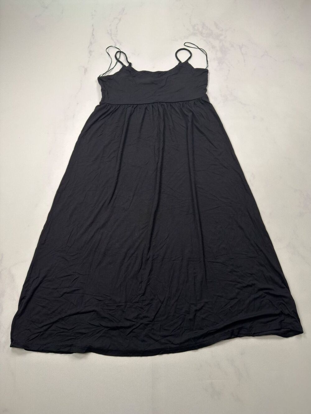 Old Navy Black Maxi Dress 2000s Minimalist Feminine - Womens L